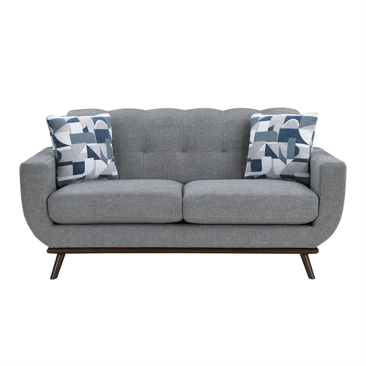 2-Piece Tufted Sofa Set in Gray X818423