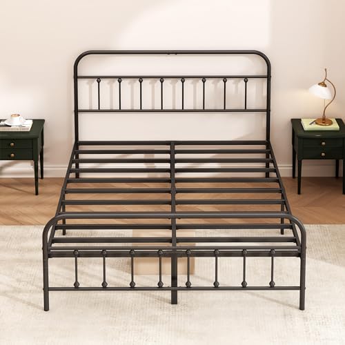 Full Heavy Duty Steel Slat Metal Bed Frame E36393