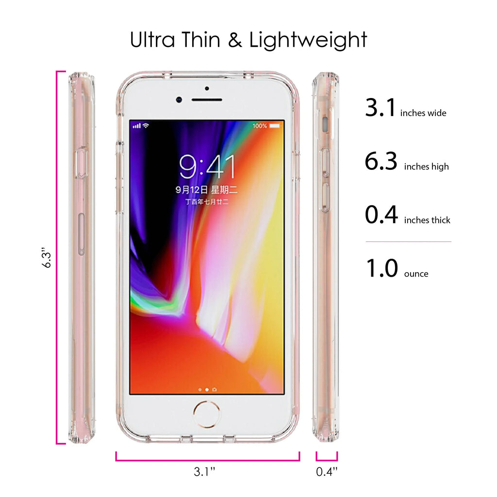 Clear Shockproof Hybrid Case for iPhone 7 PLUS / 8 PLUS with Tempered Glass Screen Protector X816100