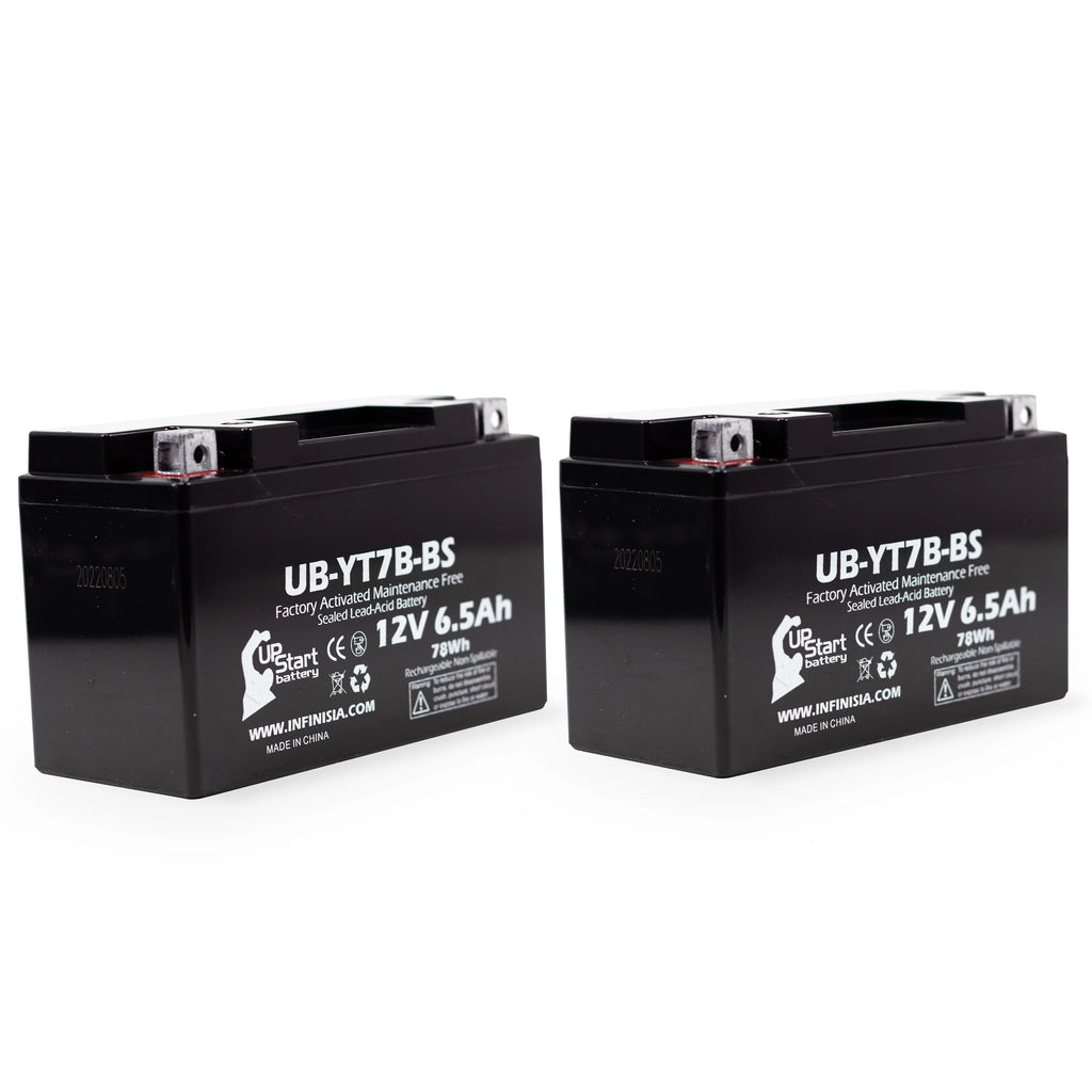 2-Pack 12V 6Ah Motorcycle Battery N221