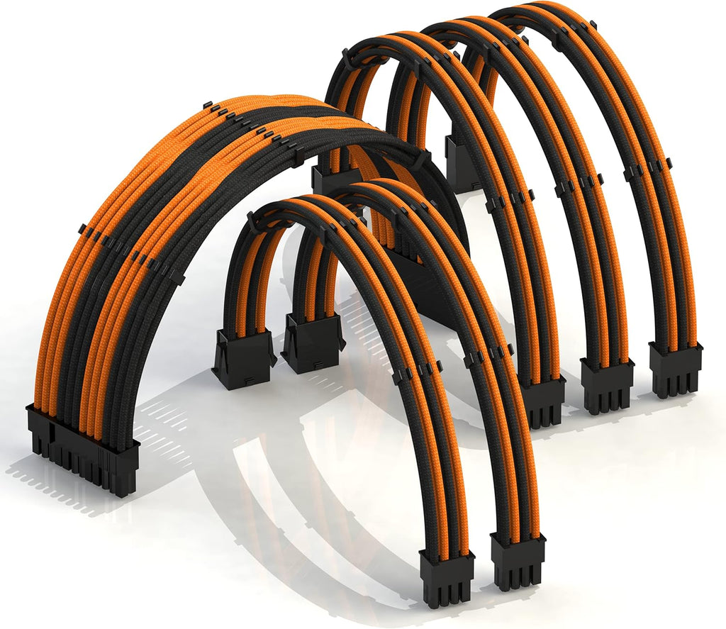 Blueblack 30cm Braided PSU Cable Extension Kit O392