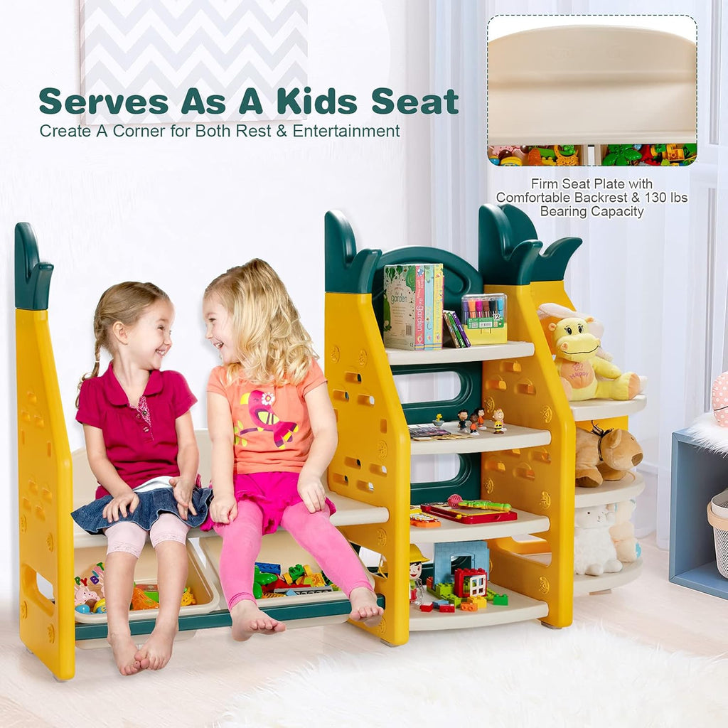 Kids Toy Storage Organizer with 6 Bins and 7 Shelves Q708