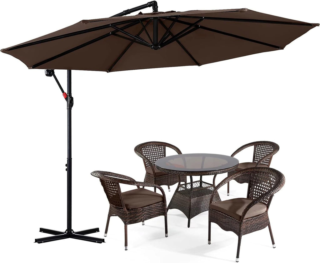 10FT Red Cantilever Patio Umbrella M705