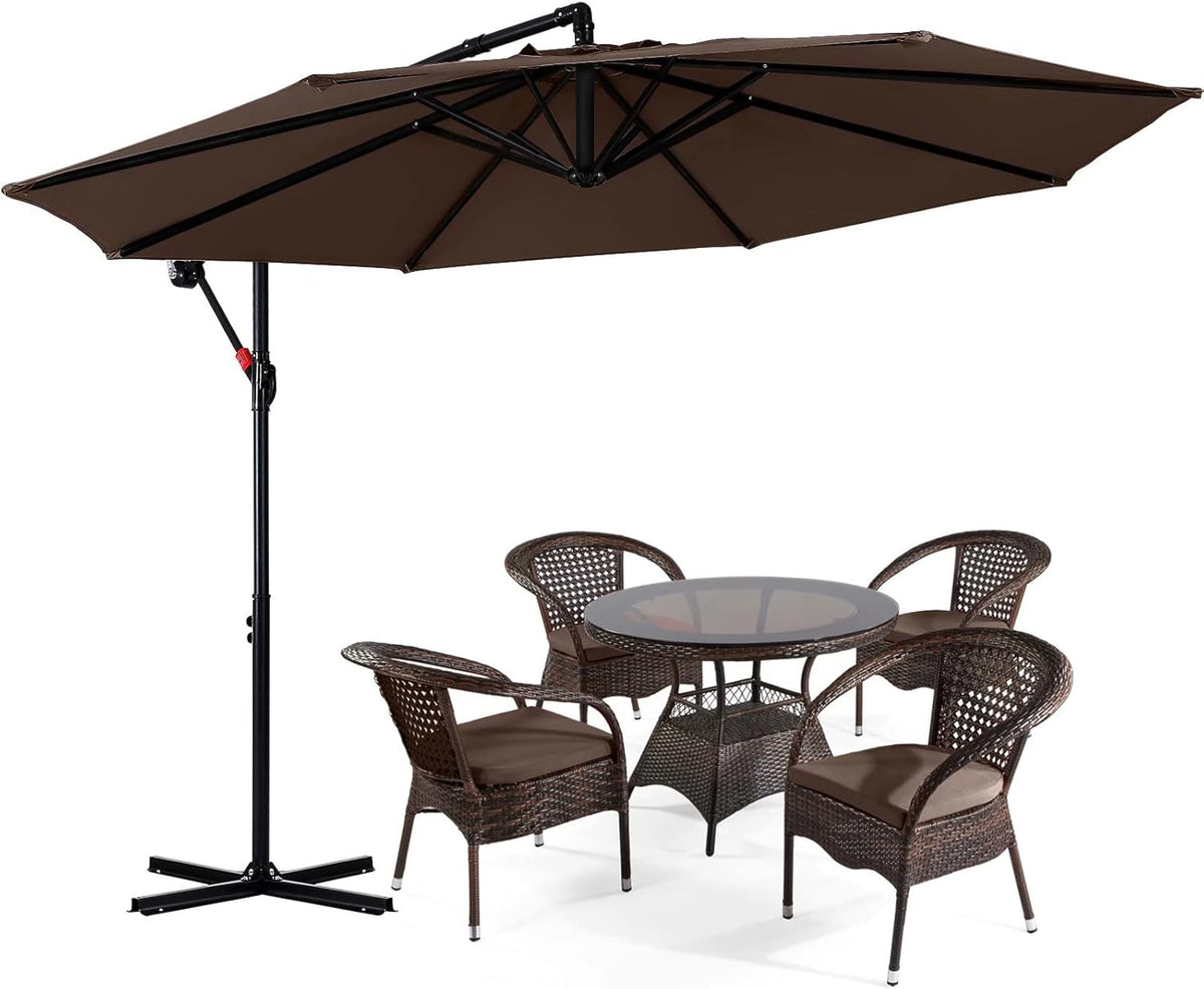 10FT Red Cantilever Patio Umbrella M705