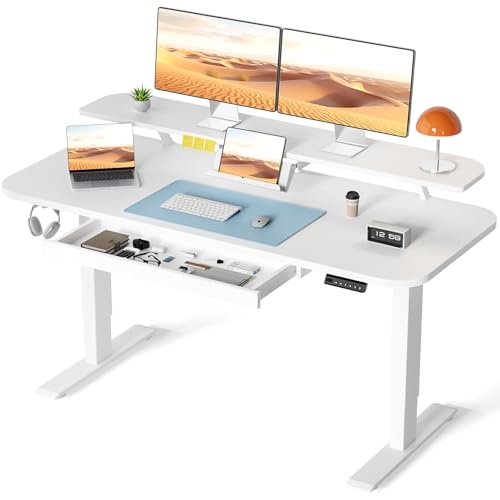 Black Electric Standing Desk with Drawers H8917