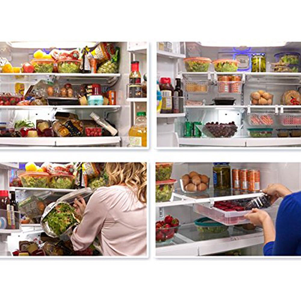 Refrigerator Pull Out Bin Food Storage Organizer Containers F782682