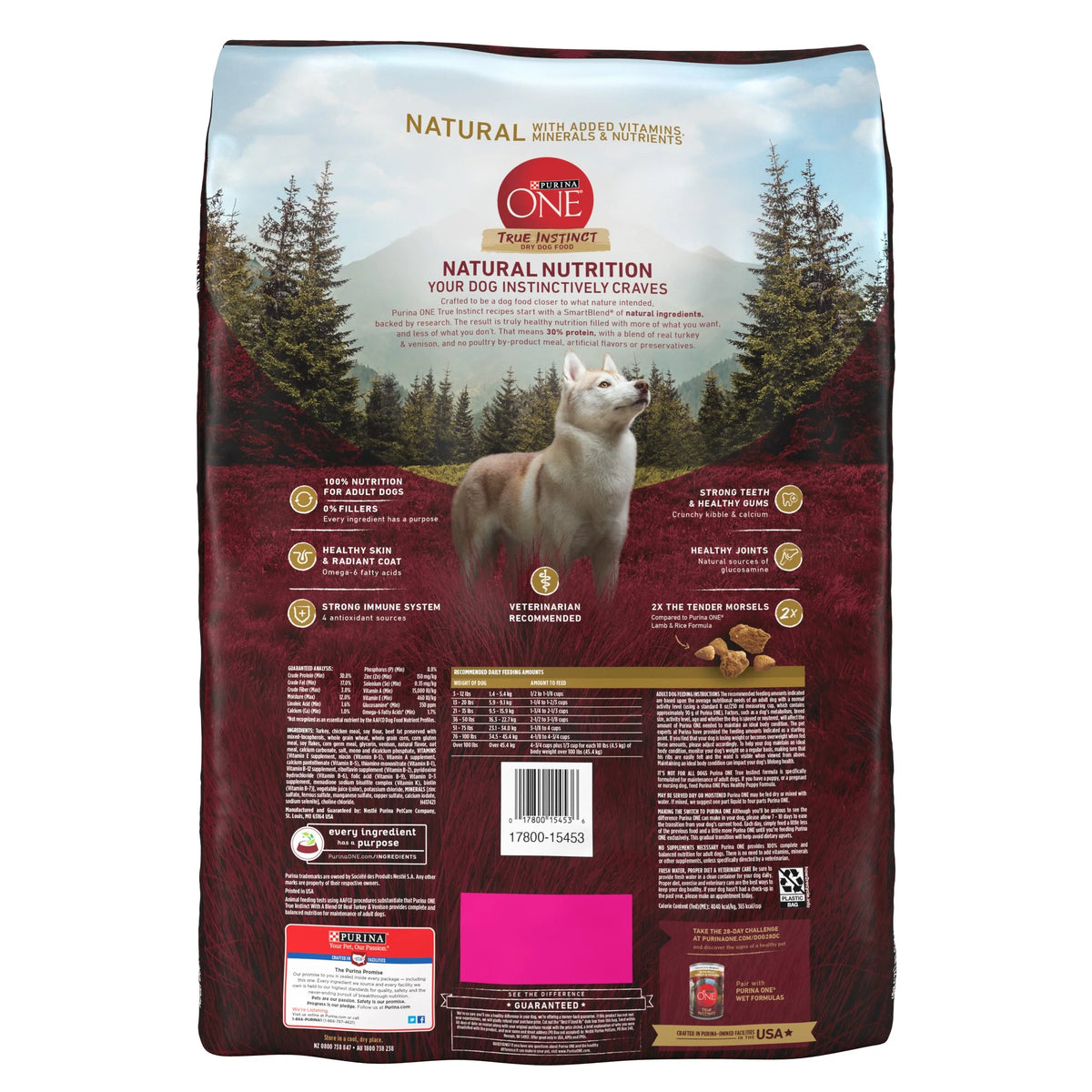 Natural Dry Dog Food with Real Turkey & Venison - 27.5lbs Z834