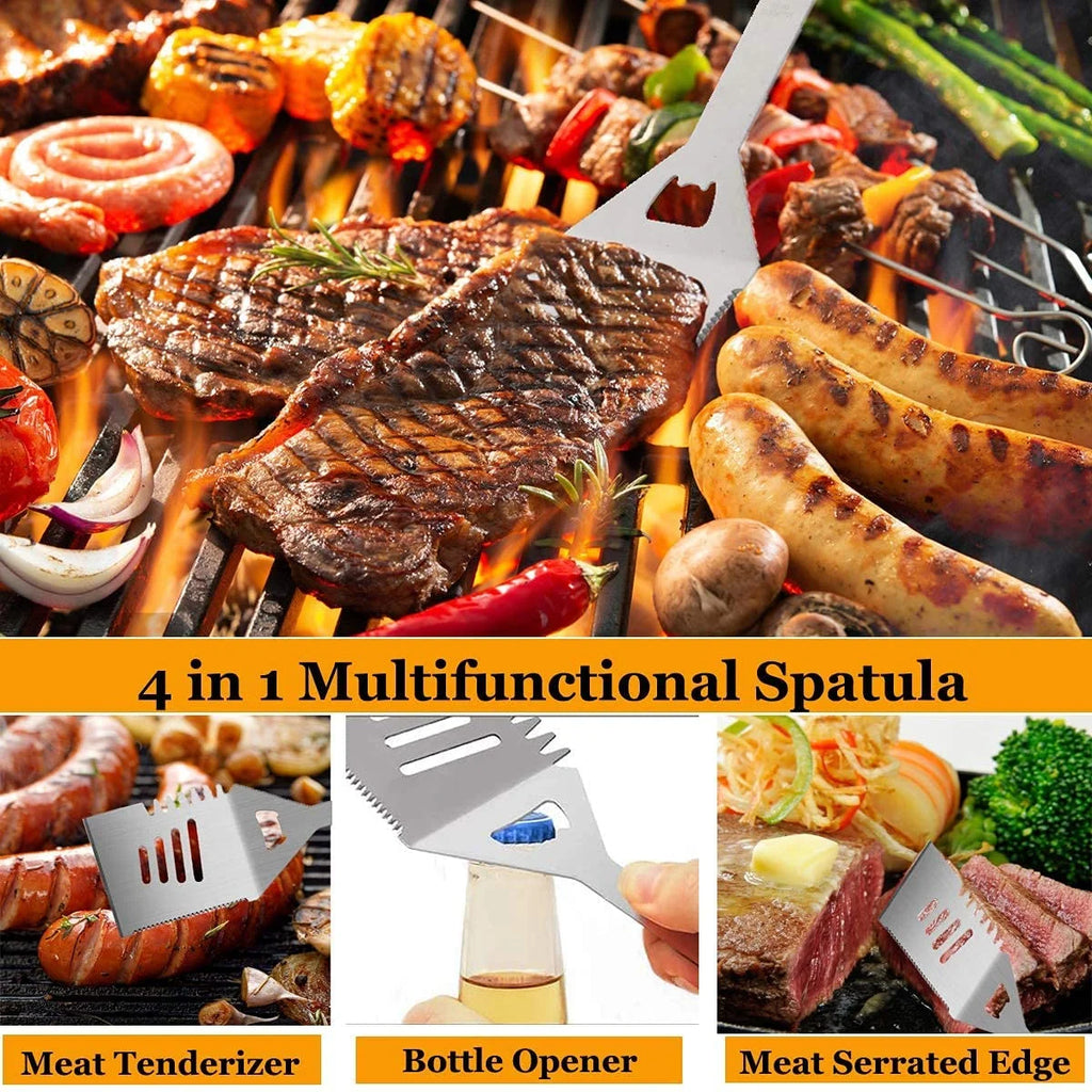 41Pcs Stainless Steel BBQ Grill Tool Set with Storage Bag N146975