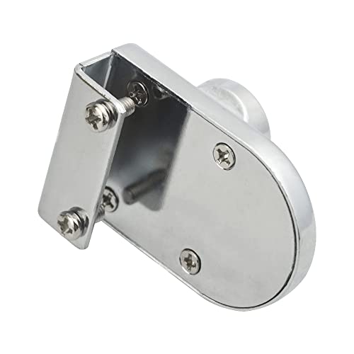 4Pack Zinc Alloy Double Glass Door Display Lock Cabinet Lock with 2 Alike Keys for 4.5-8mm Glass Door B828455
