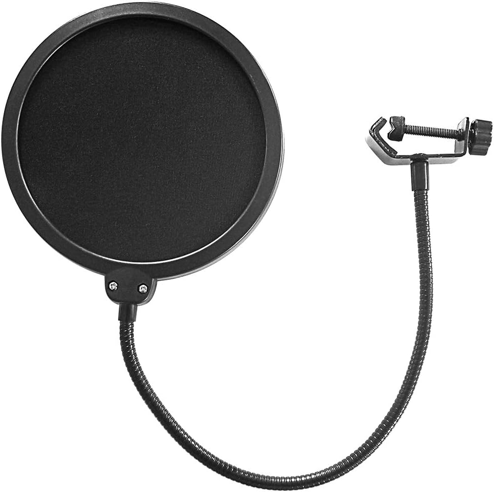 USB Audio Interface Bundle with Boom Stand, XLR Cable and Pop Filter (4 Items) T865011