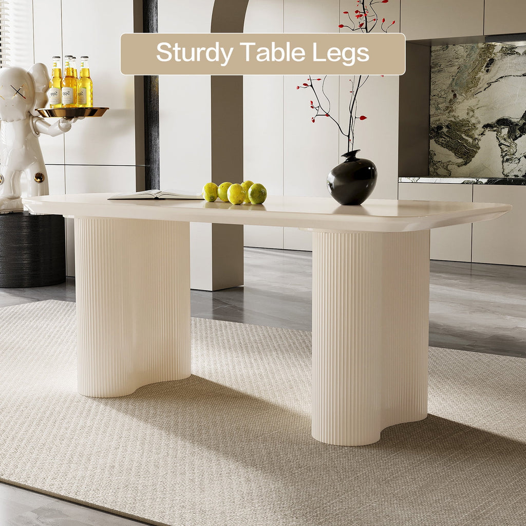 70.86'' Oval White Dining Table T60966