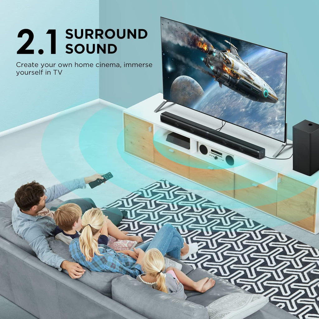 2.1 Slim Sound Bar with Subwoofer K244