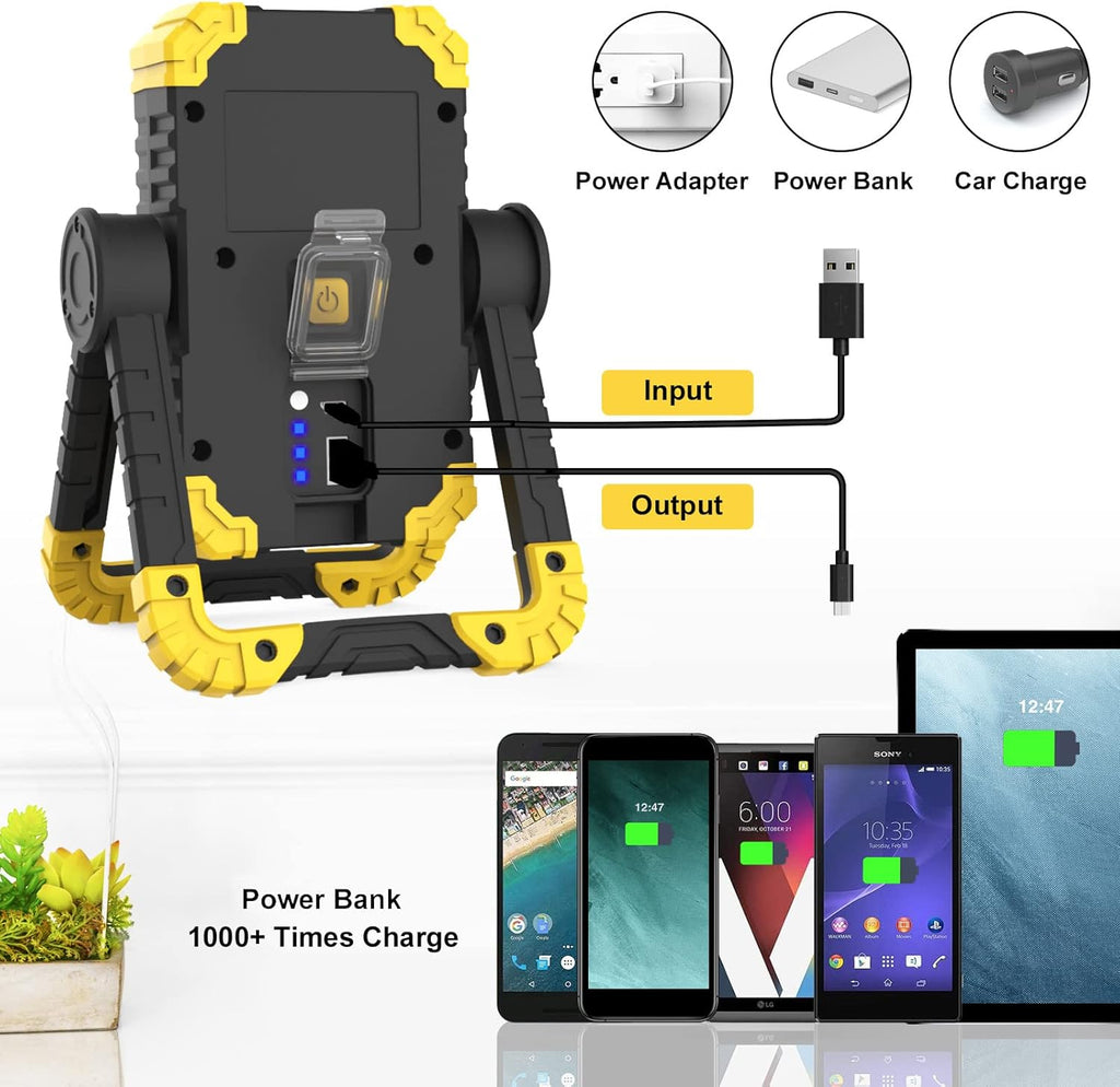 3000 Lumen 30W Rechargeable Cob & XPG LED Work Light A910865