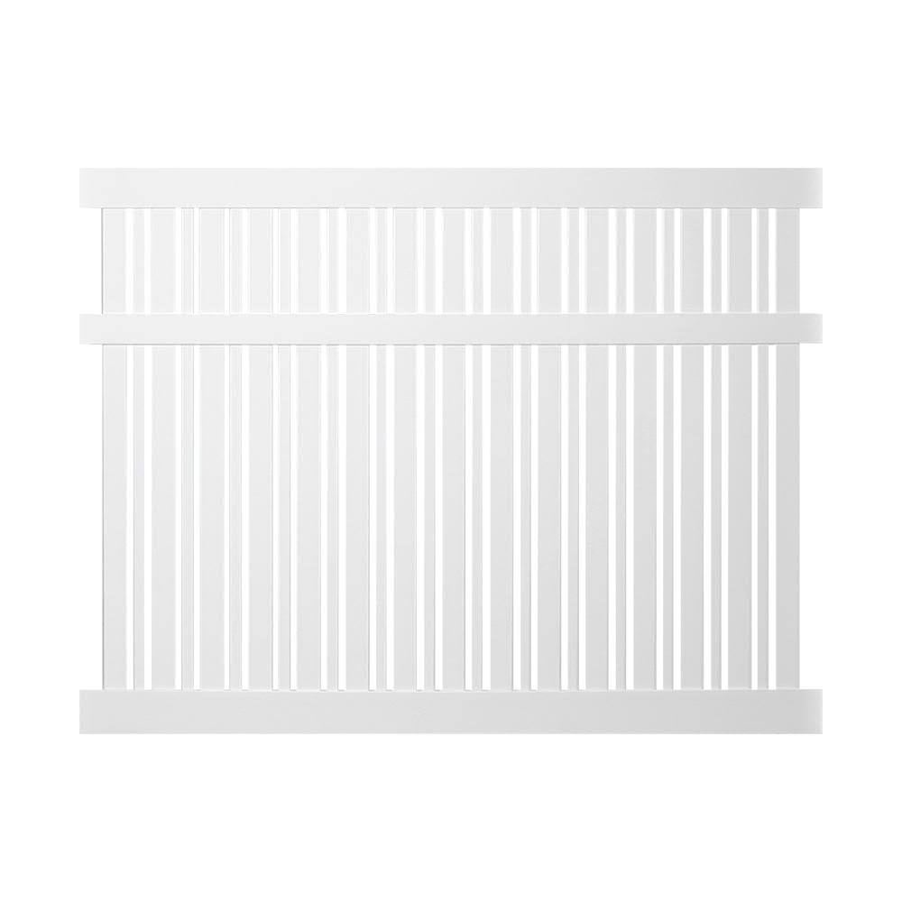 White Vinyl Semi-Privacy Fence Panel Kit E209