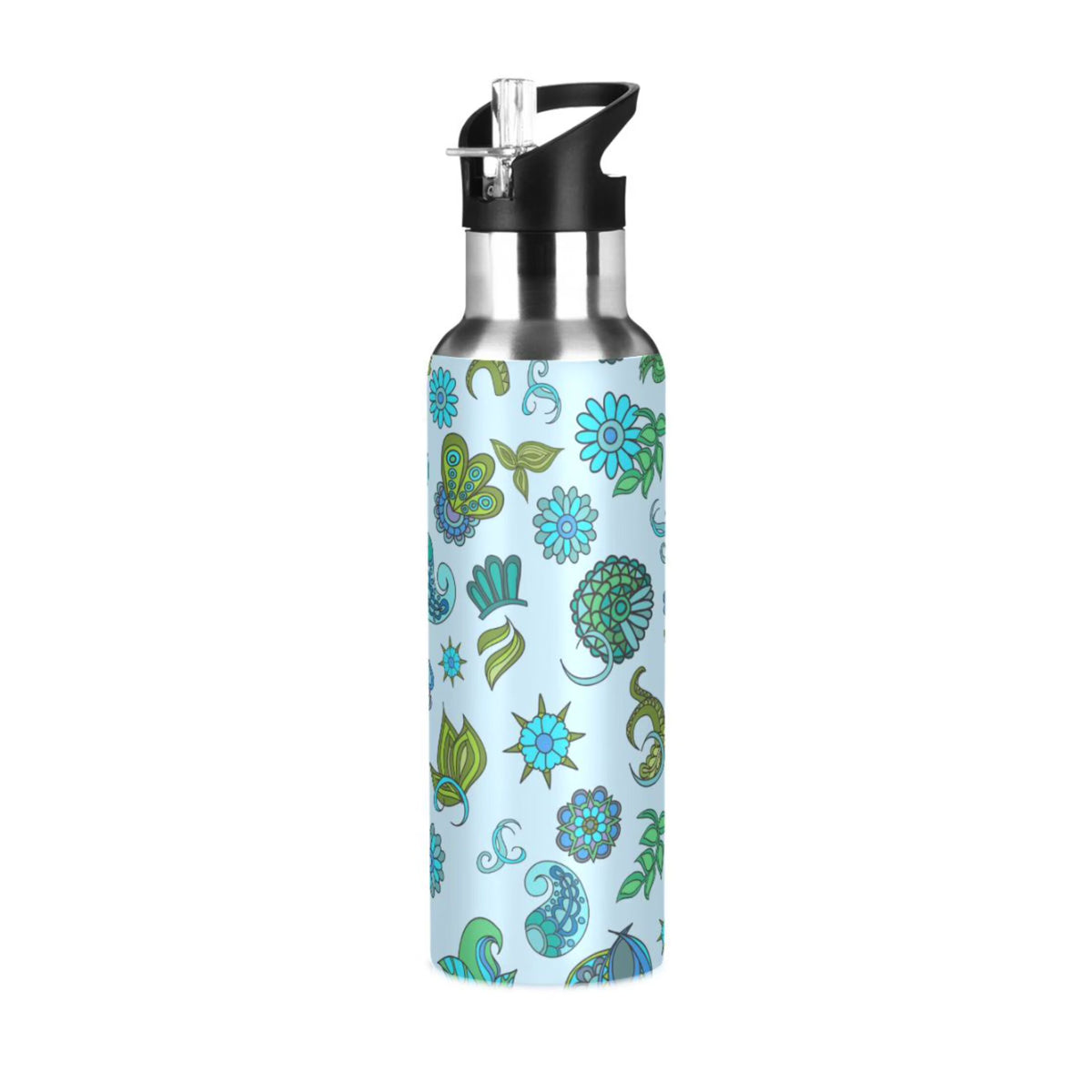 20 oz Insulated Stainless Steel Water Bottle with Straw Lid A43774