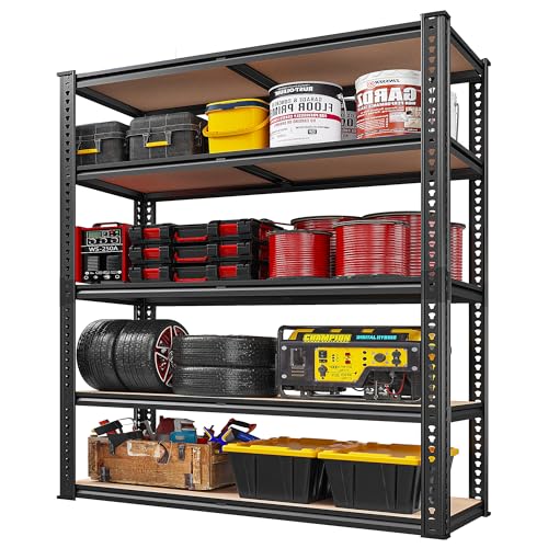 40" W 5 Tier Metal Shelving 2500LBS R9543