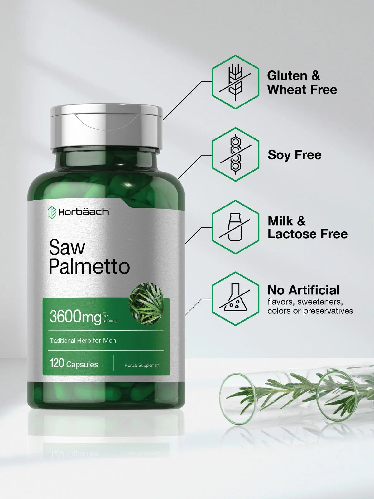 Saw Palmetto Extract 3600mg 120 Capsules Prostate Supplement X431