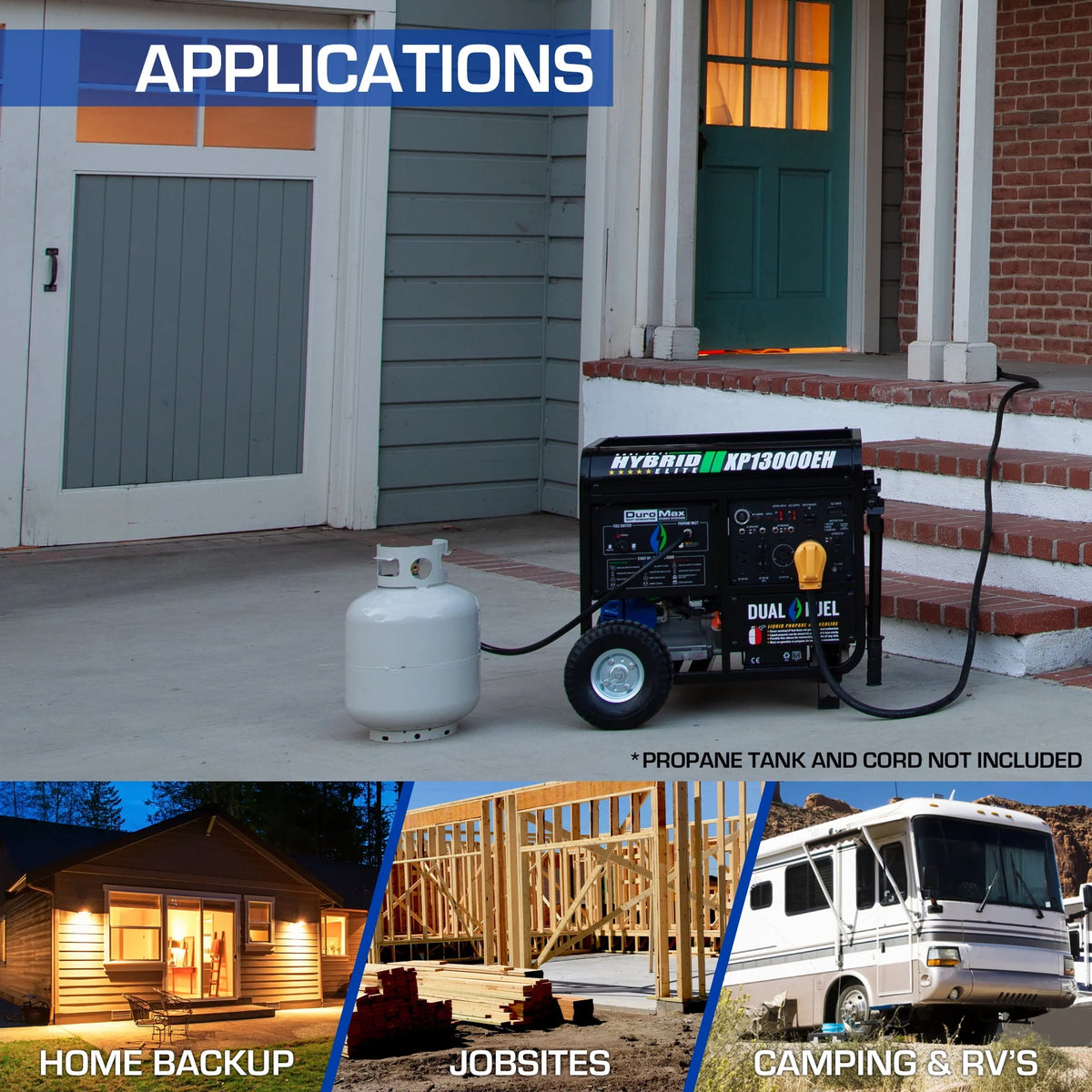13,000-Watt Portable Gas Propane Generator W141664