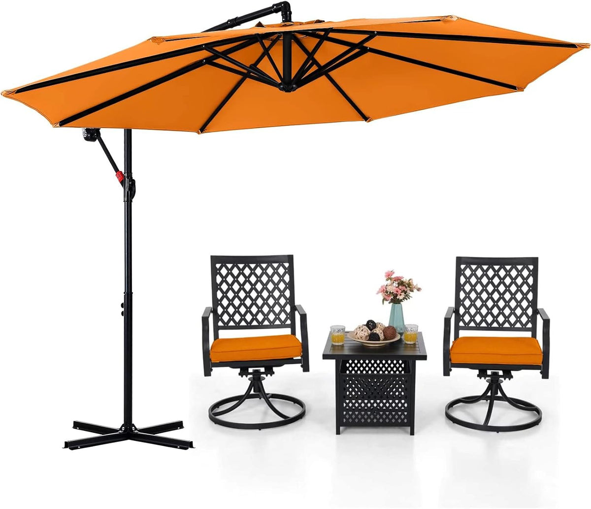 10FT Red Cantilever Patio Umbrella M705