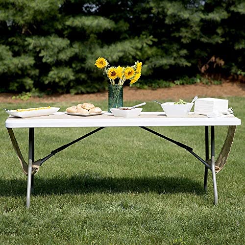 White Plastic 6ft Folding Table N365