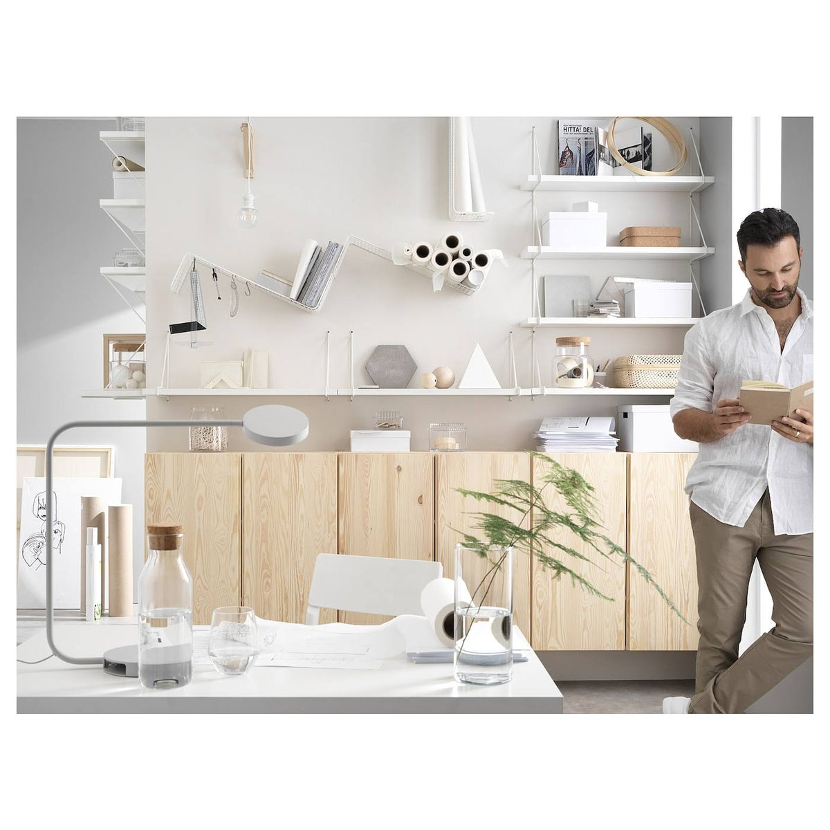 Ivar Cabinet, Pine, 32x12x33 K12915