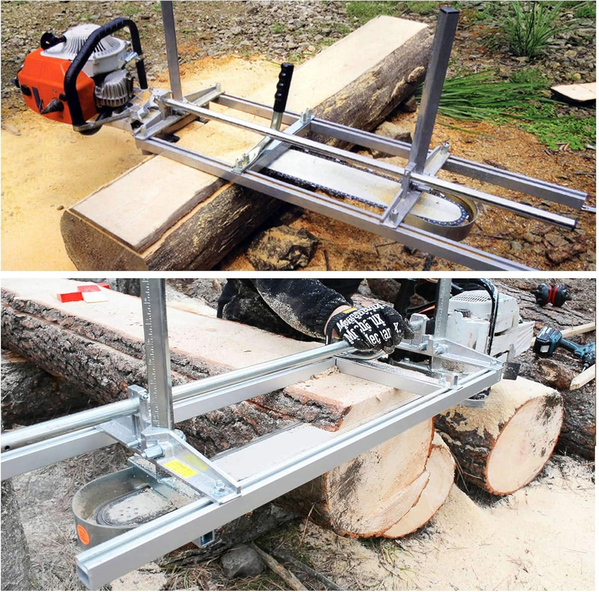 Portable Chainsaw Mill 14 to 36 Inches Guide Bar Aluminum Steel K211