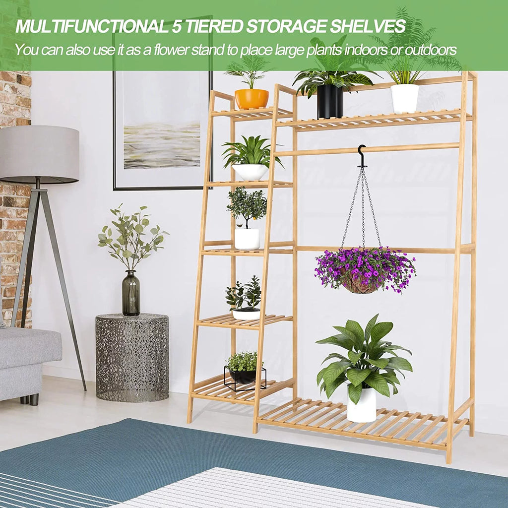 43.5" Rolling Garment Rack with Shoe Rack D37423