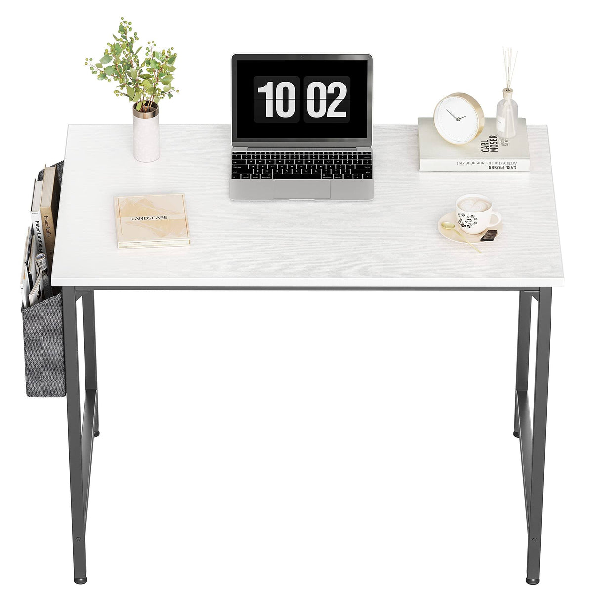 White Metal Frame Computer Desk M465
