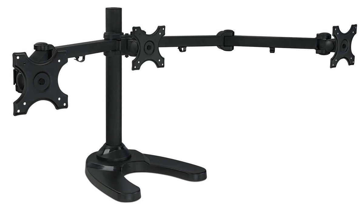 Triple Freestanding Height Adjustable Monitor Desk Mount, Black N9383