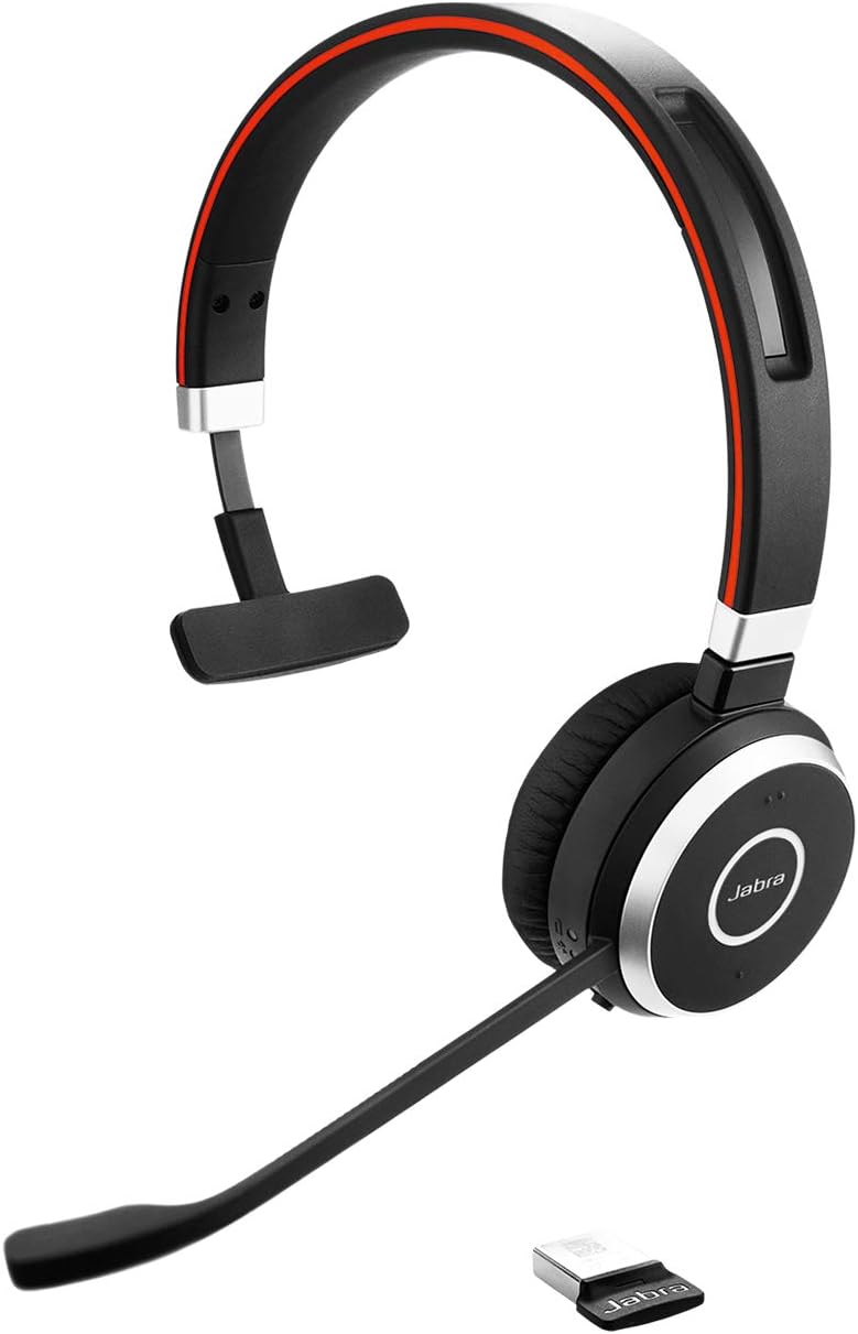 Jabra Evolve 65 UC Wireless Headset Mono with Link 370 USB Adapter P30564