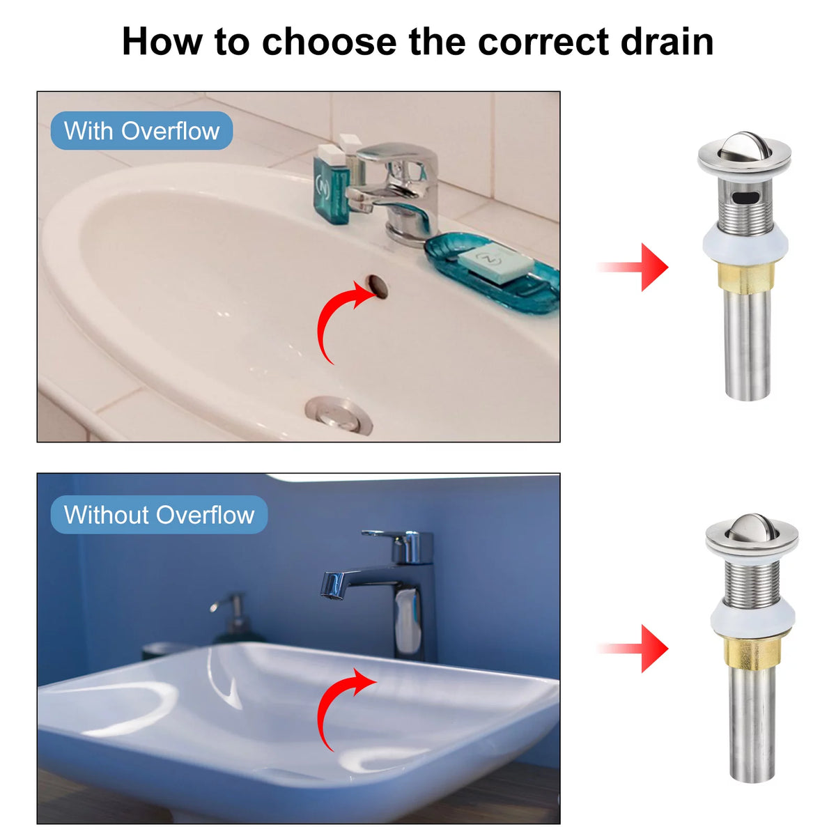 Silver Drain Stopper Sink Strainer with Pipe E7797