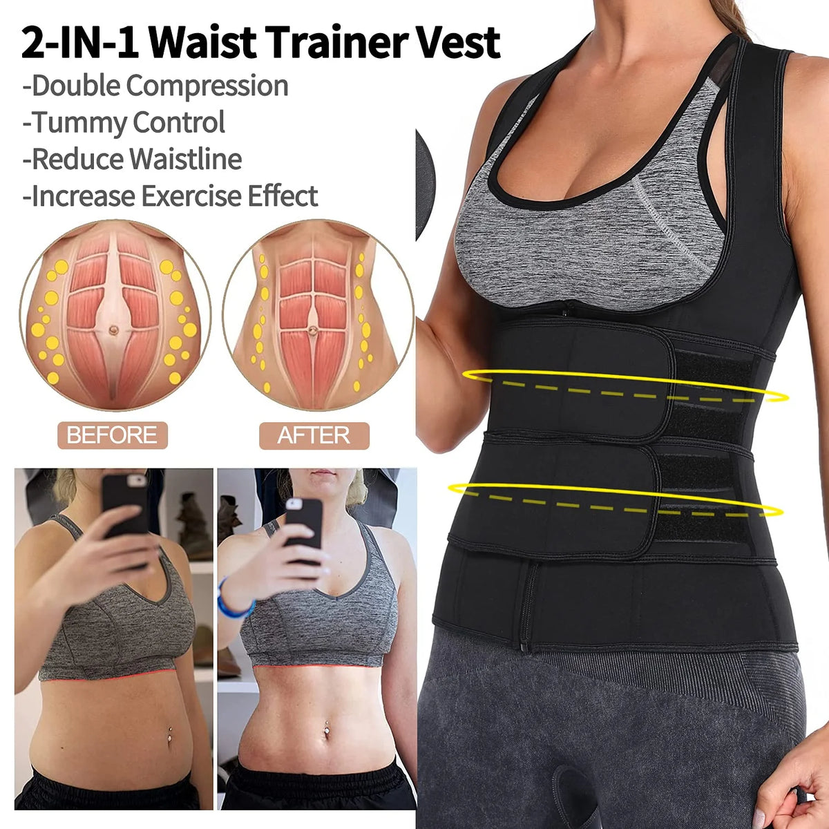 Neoprene Waist Trainer Vest N72858