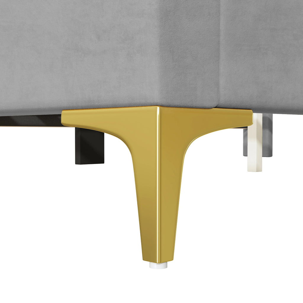 Twin Size Velvet Platform Bed K7900