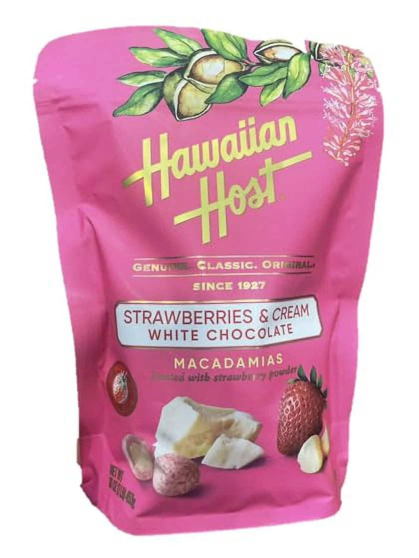 Strawberry And Cream Macadamias Chocolate 16 Oz J2043
