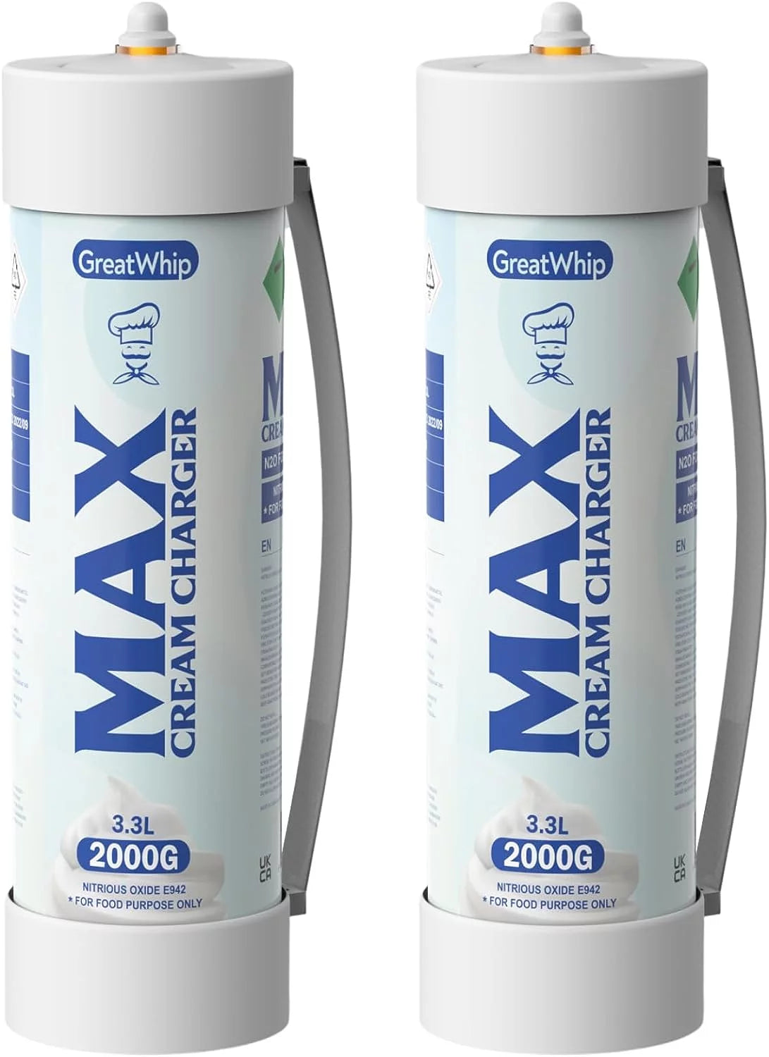3.3L/2000g Tank Whipped Cream Chargers (2 Cylinders) Y575