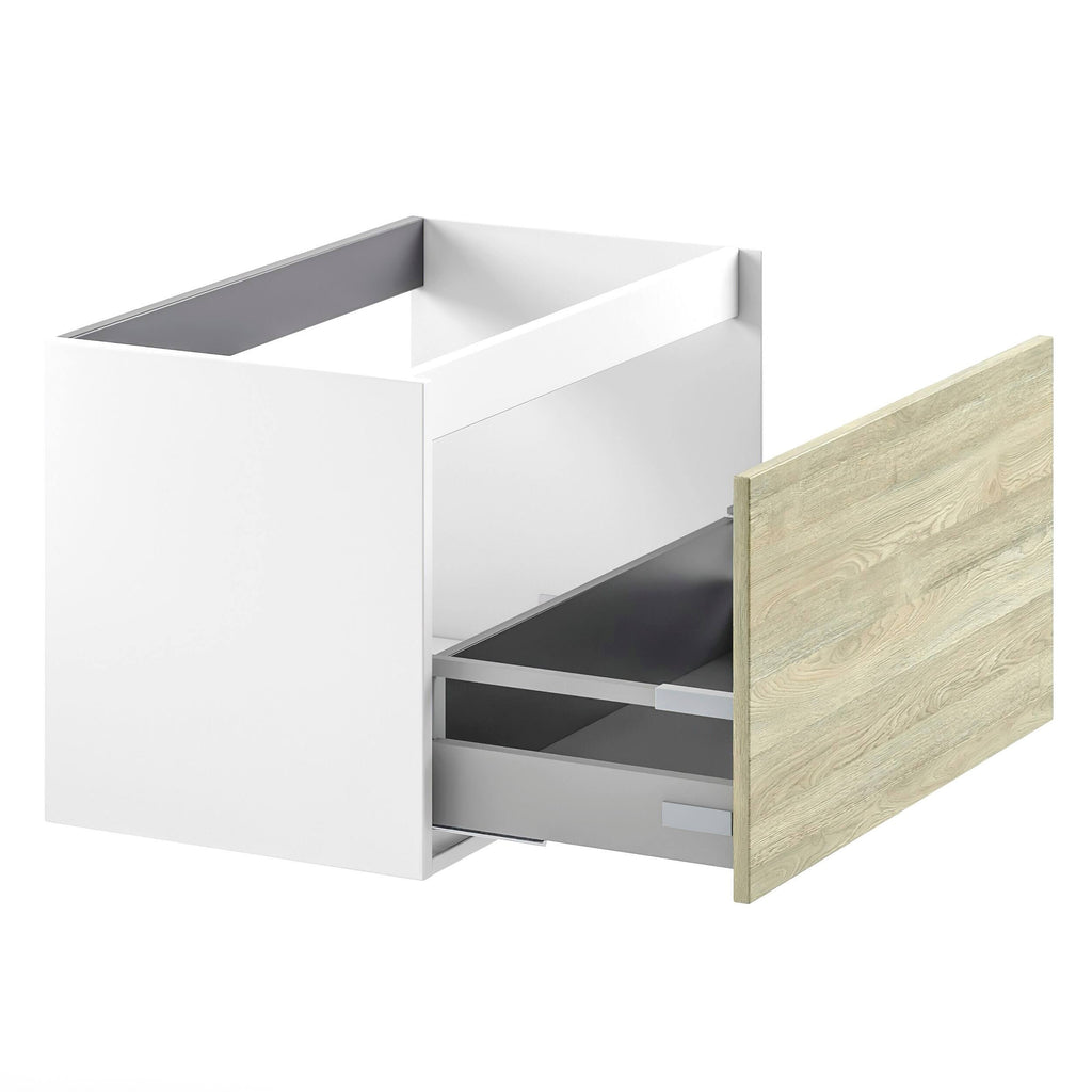 Toasted Oak Bathroom Vanity Cabinet with Ceramic Sink G3285