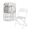 10 Pack White Plastic Folding Chair with Steel Frame X4560