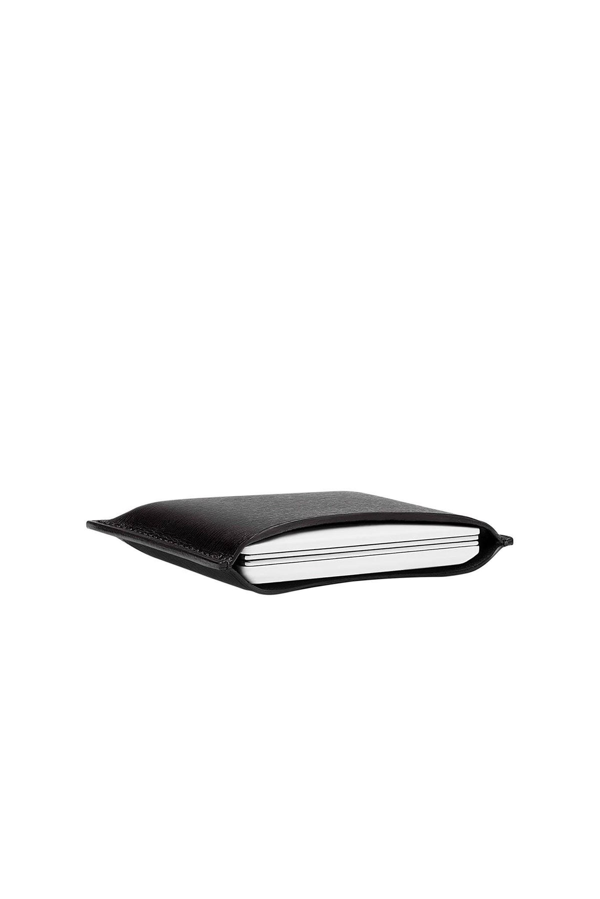 Black Refillable Leather Compact Case G647