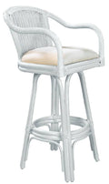 Whitewash Swivel Rattan Counterstool P7187