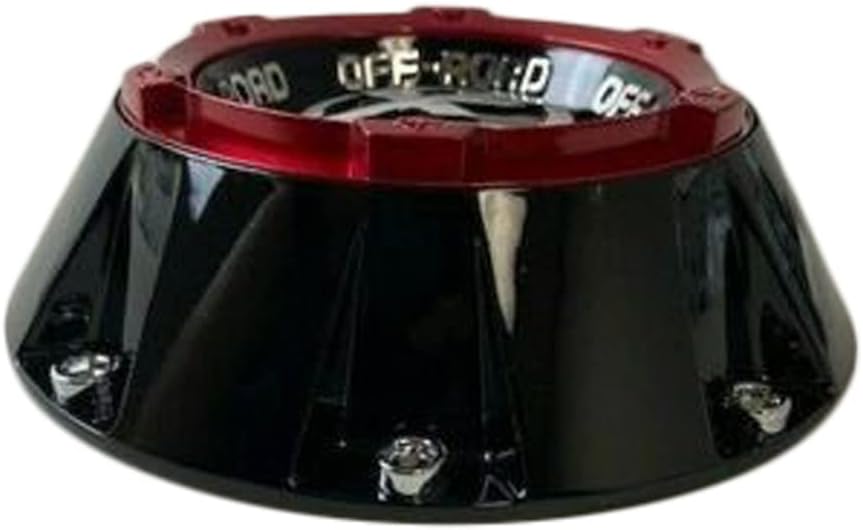 Gloss Black with Red Top Wheel Center Cap N223
