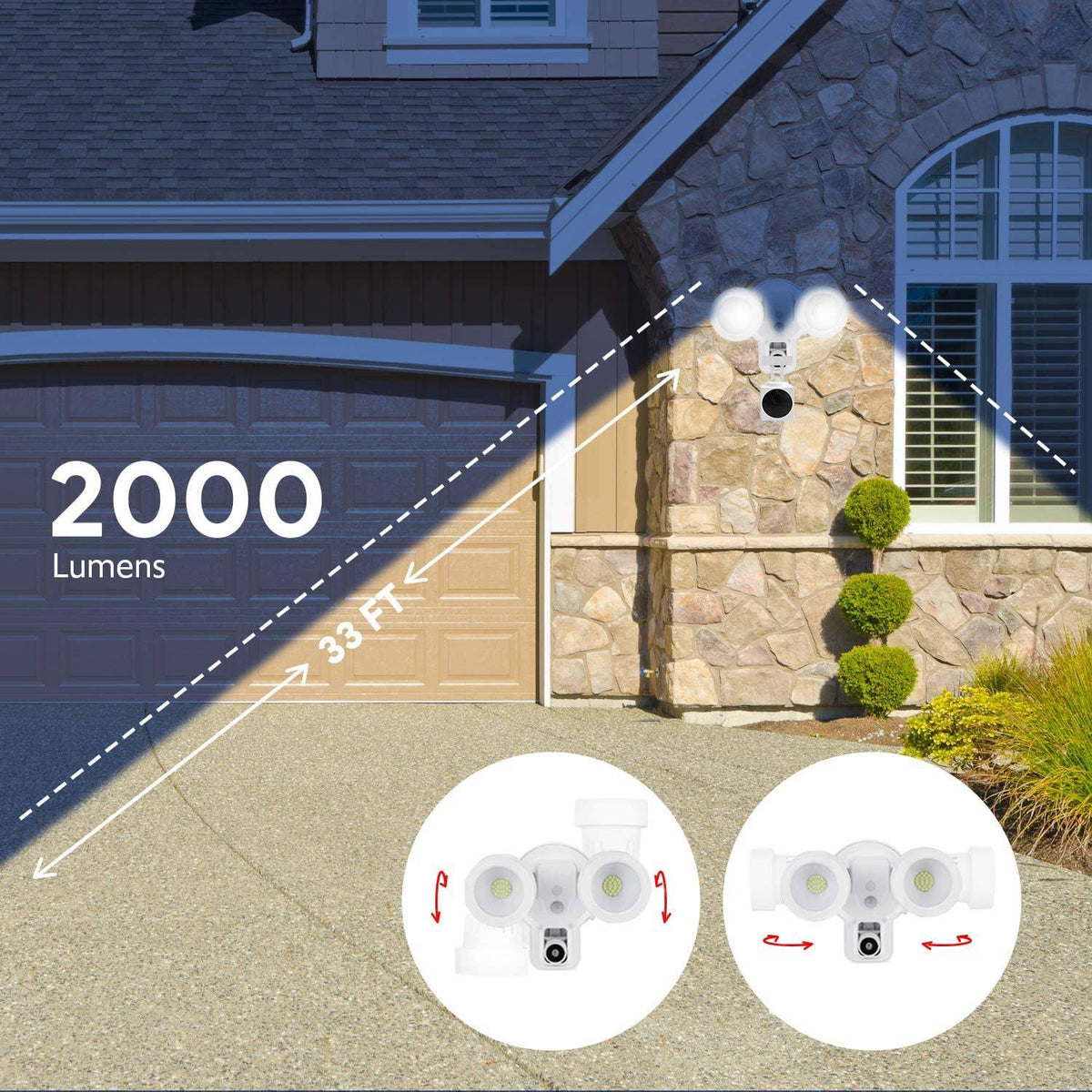 3-in-1 Floodlight, Charger and Mount for Wyze Cam Outdoor G683