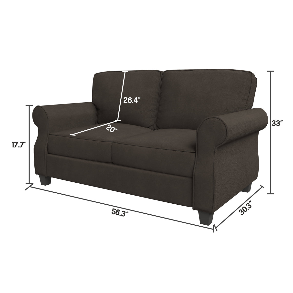 Brown Loveseat Sofa G885287