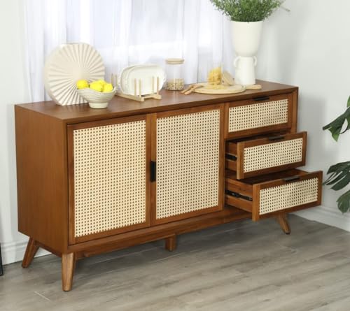 Solid Wood Sideboard with 2 Doors and 3 Drawers B1736