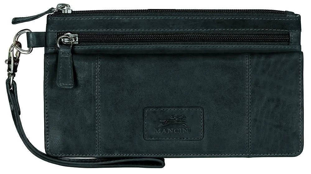 Black RFID Wristlet Clutch L6603