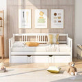 White Solid Wood Daybed with Trundle F830