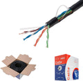 Plenum CAT5e 1000FT CMP Cable White Solid 24 AWG Bulk Box Q2598