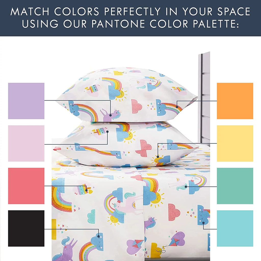 Queen 4 Piece Bed Sheet and Pillowcase Set K964