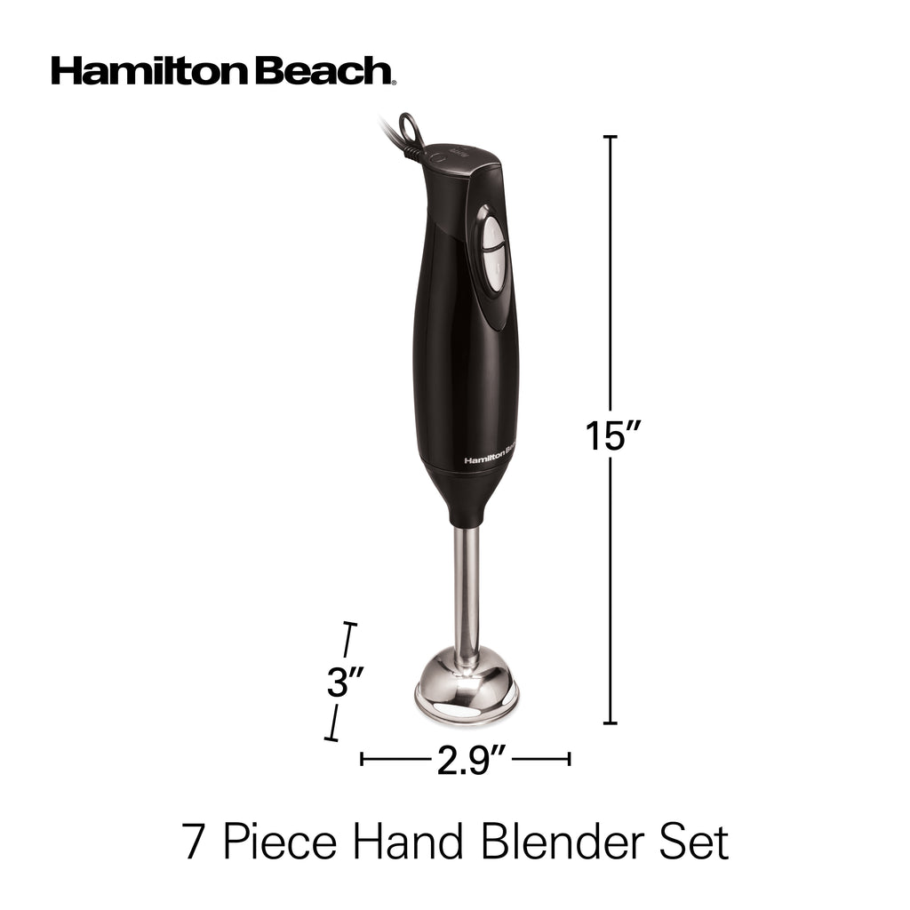 7 Piece Hand Blender Set, Black N8679