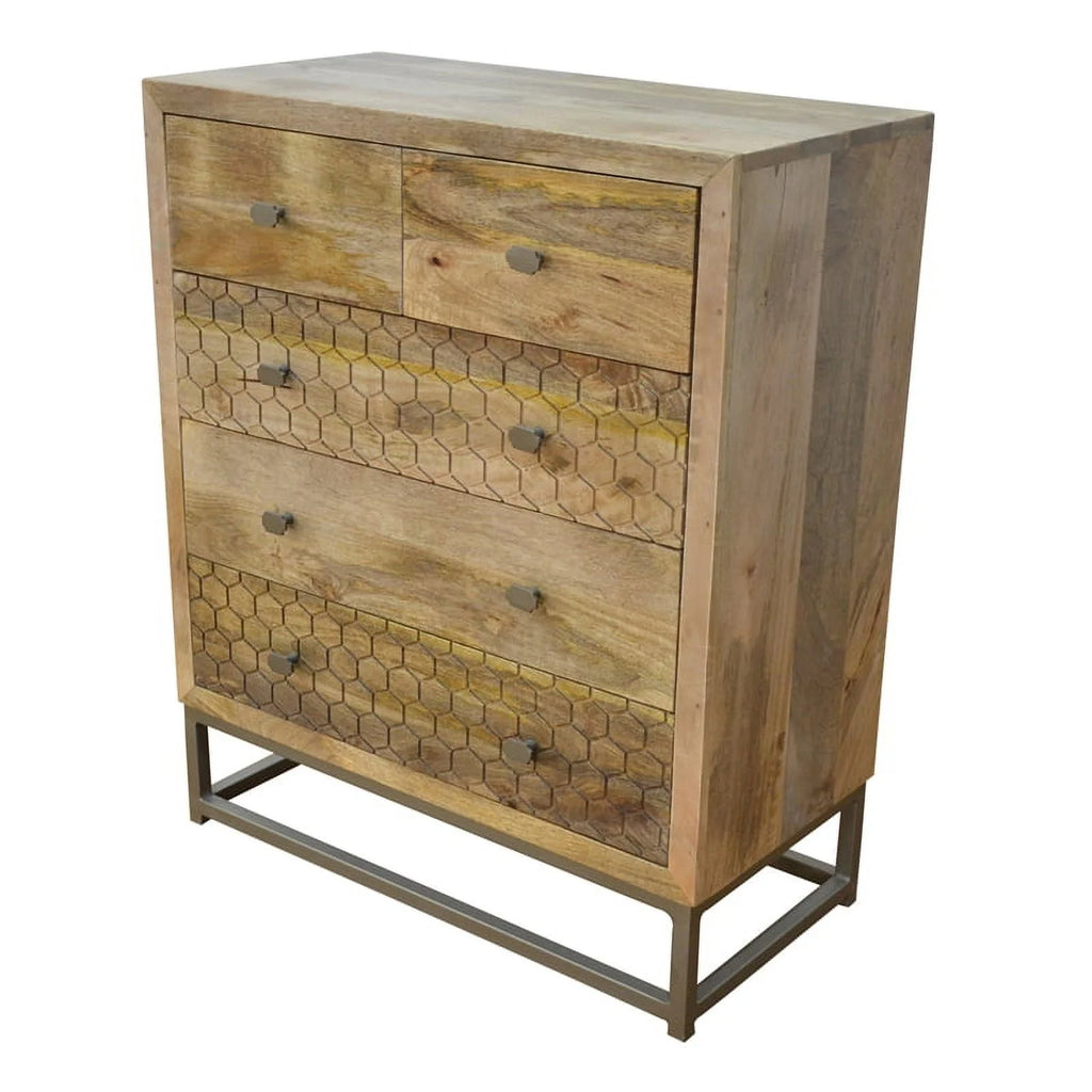 5 Drawer Solid Wood Dresser J58592