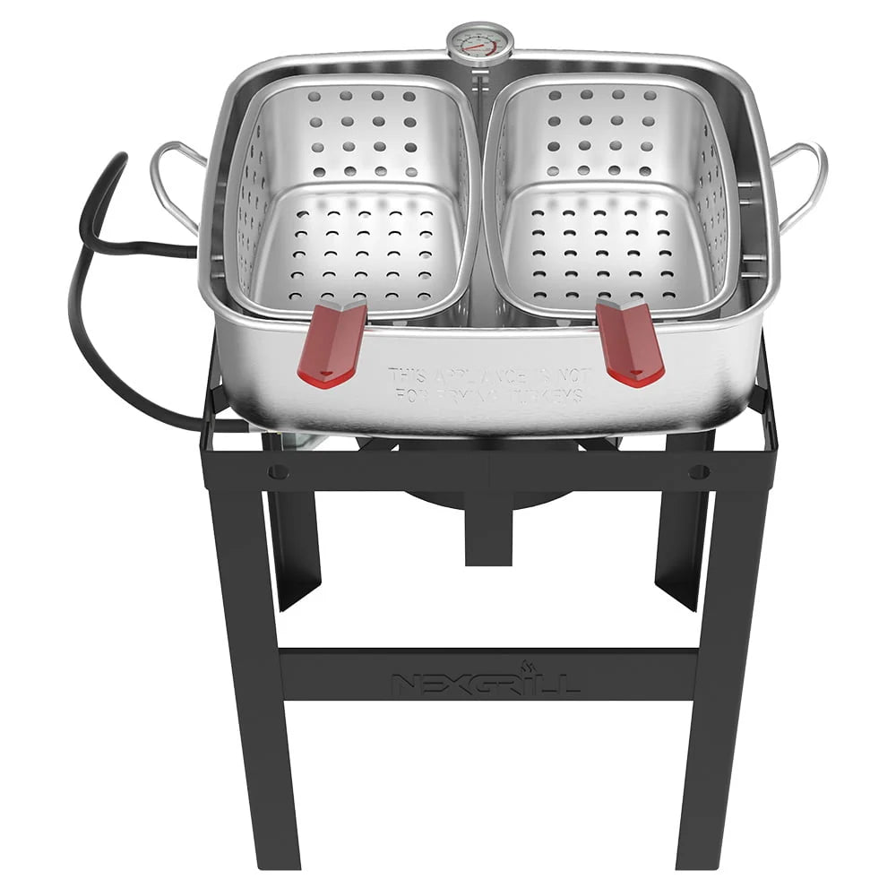 18 Qt. Aluminum Fish Fryer with Double Basket S7445